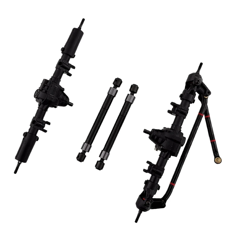 

RC Car Front Rear Axle with Transmission Shaft Combiner with 1PCS 85G Brass Front Bumper Mount Servo Stand