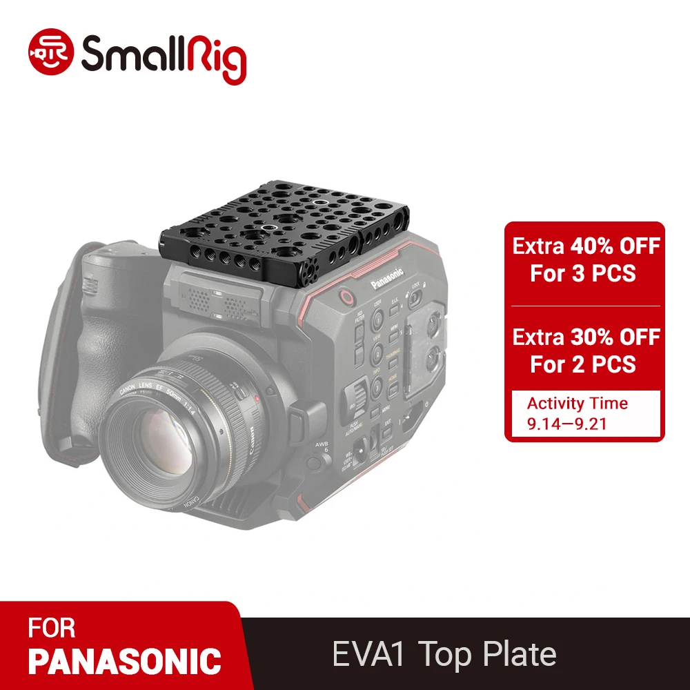 Верхняя пластина SmallRig для DSLR-камеры Panasonic EVA1 с 1/4 3/8 резьбовыми отверстиями