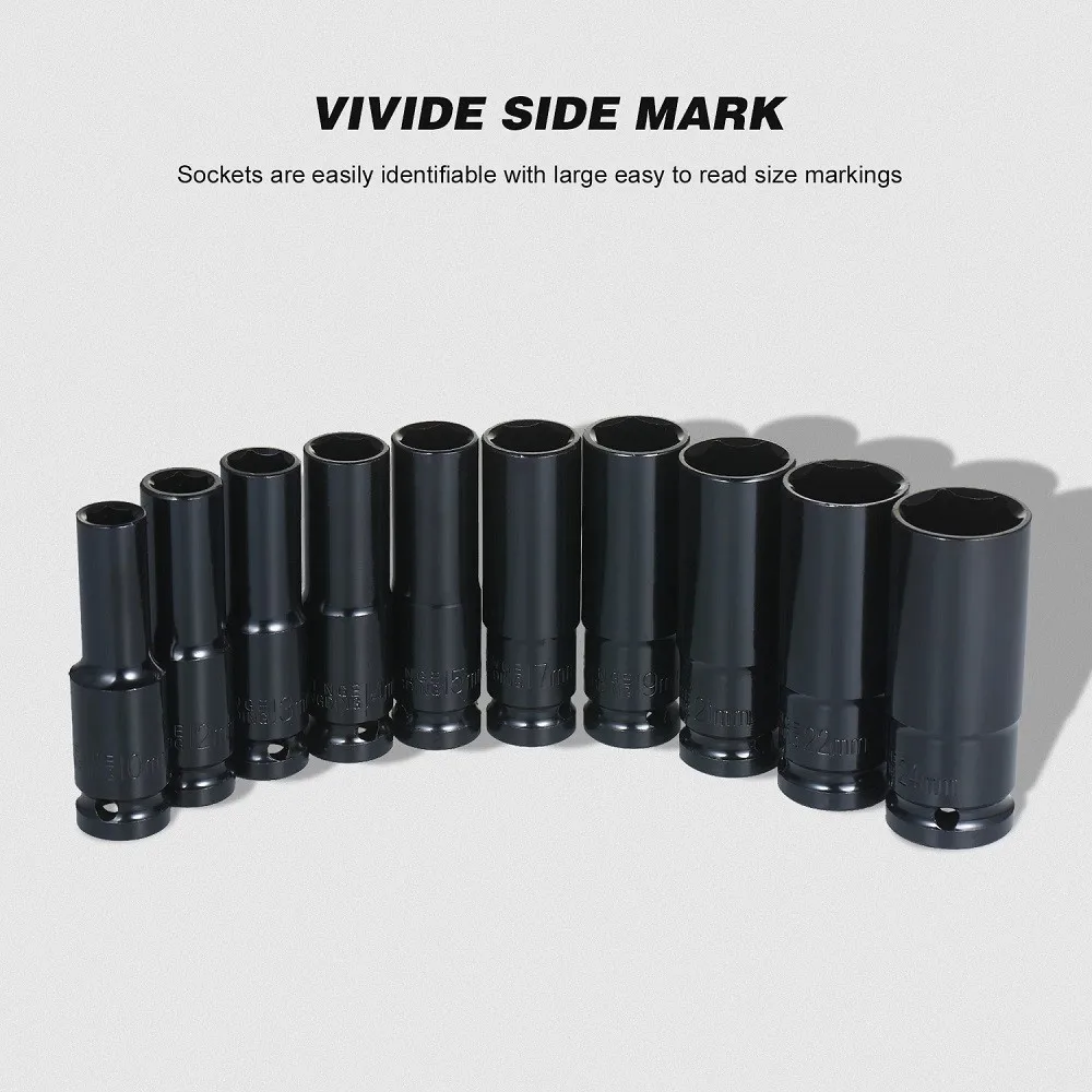 

Drive Impact Socket Equipement Hand Hard With 10-24mm Accessories Inch