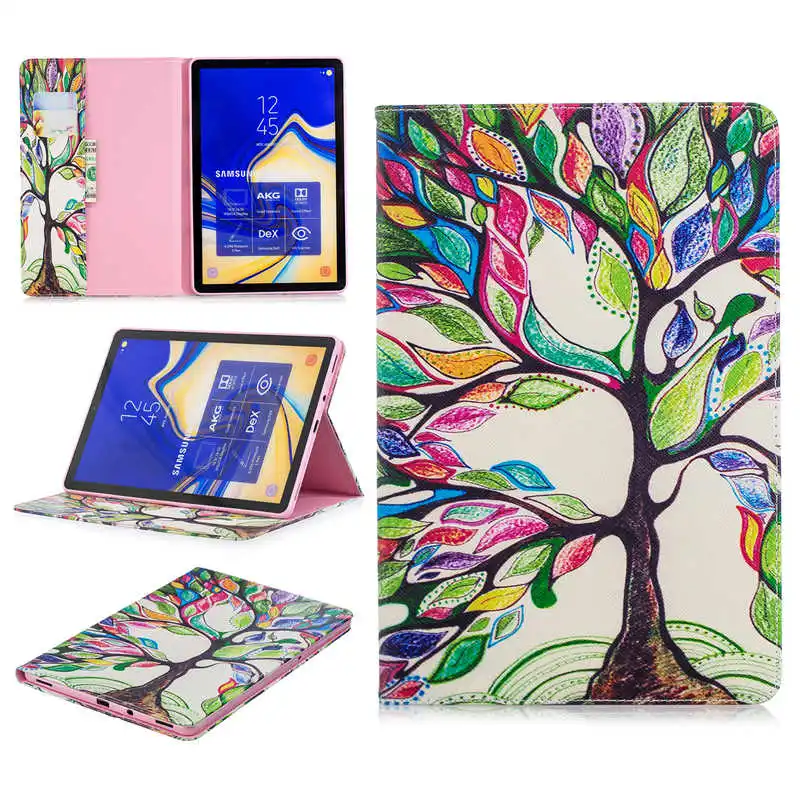 3D картина PU кожаный чехол для samsung Tab S4 10,5 дюймов SM-T830 T835 подставка для Tab S4 10,5 дюймов чехол для планшета+ пленка+ ручка