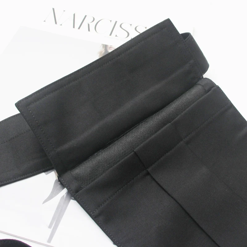 

2020 Black Suit Fabric Waist Belt With Phone Bag Women Spring Chest Bag Fashion Ladies Fanny Bag For Purse Wallet Bag Waistband