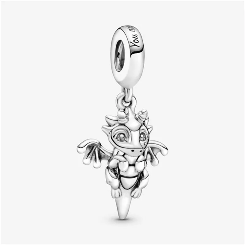 

925 Sterling Silver Magic Flying Dragon Charm Fit Original Pandora Bracelet Bangle Making Fashion DIY Jewelry For Women