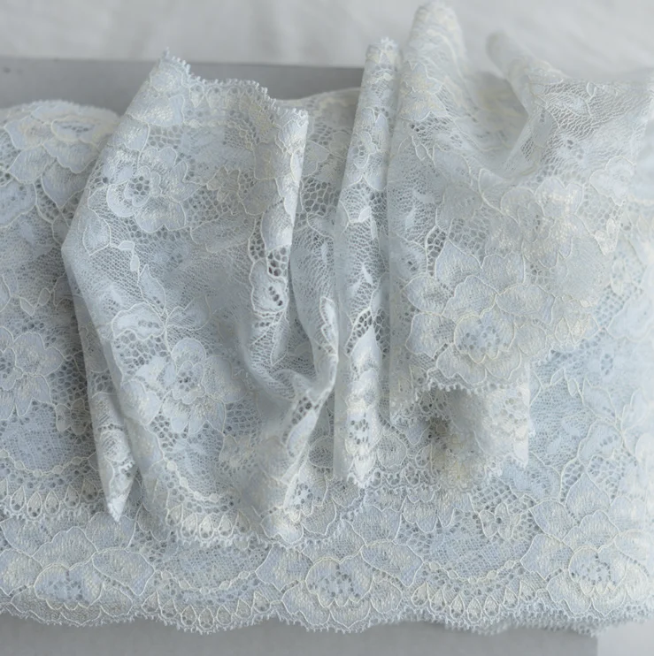 2 м 10 см синие джинсы с эластичной резинкой на кружево отделка шитье гипюровые