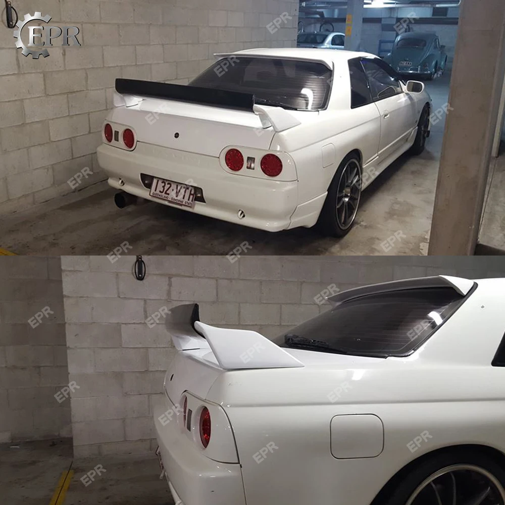 Для Nissan R32 Skyline GTR RB стиль карбоновый глянцевый и FRP Неокрашенный задний спойлер