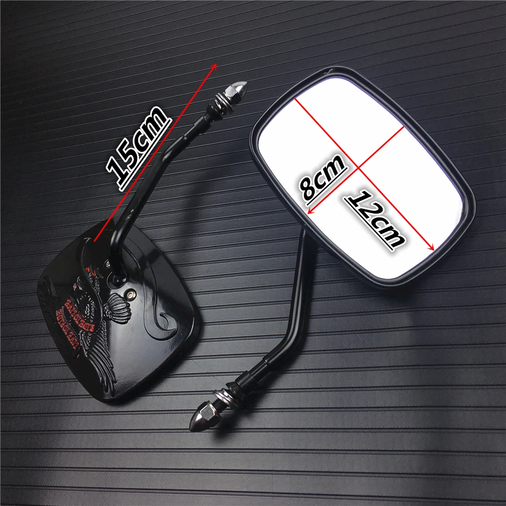 Мотоциклетные модифицированные металлические зеркала заднего вида с орлом для