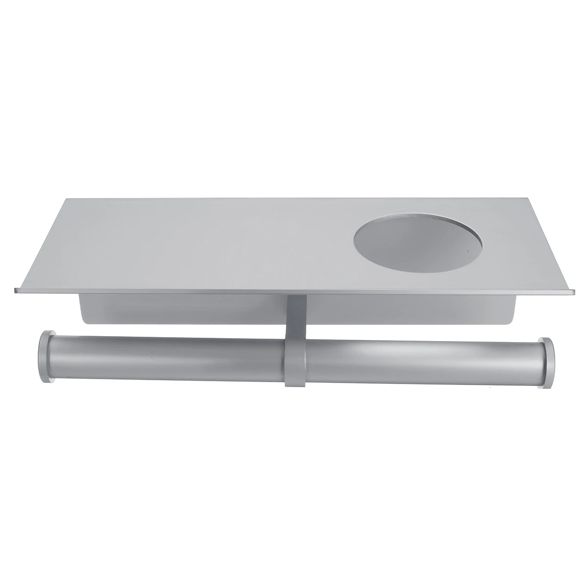

Wall Mount Paper Towel Aluminum Toilet Paper Holder Mobile Phone Holder Roll Tissue Holder Ashtray with Shelf for Bathroom