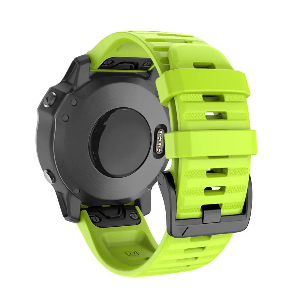 Ремешок Fenix5 для Garmin Fenix 6 6X Pro быстросъемный силиконовый браслет наручных часов fenix
