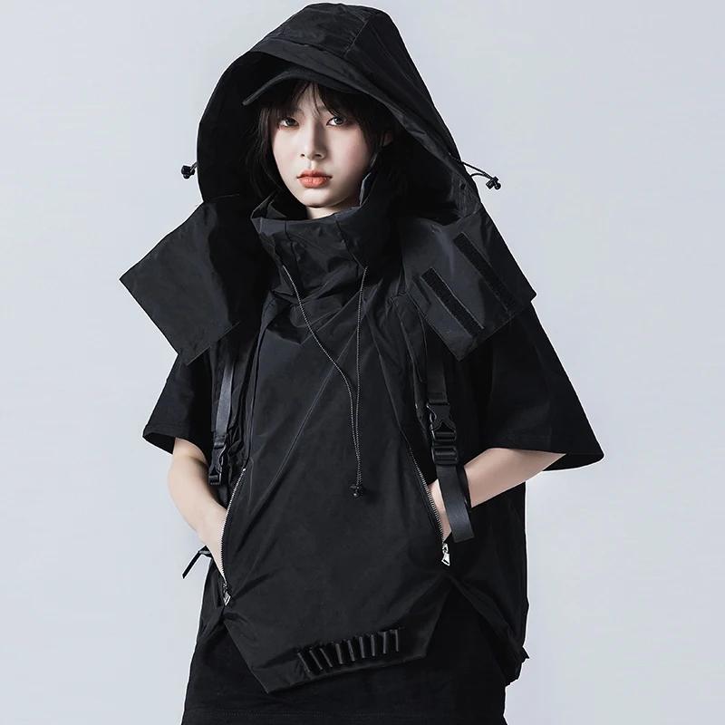 

trending produkte taktische utility weste streetwear mnner kleidung schwarz jacke hoodies lose und komfortabel