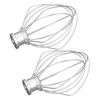 2 pack stainless steel wire whip mixer attachment for kitchenaid k45ww flour cake balloon whisk egg cream stirrer