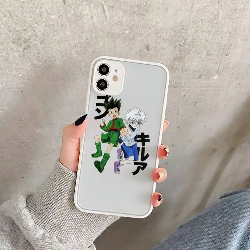 

HUNTER x HUNTER Phone Case For iPhone 12 11 Mini Pro XR XS Max 7 8 Plus X Matte transparent White Cover