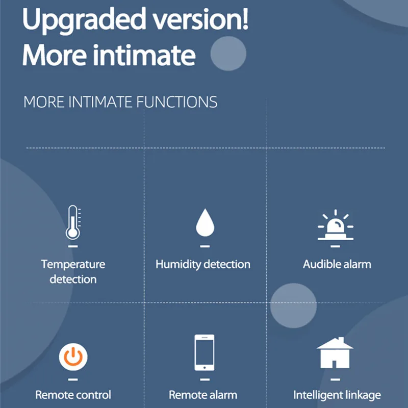 

Tuya ZigBee Smart Home Temperature And Humidity Sensor With Sound And Light Alarm Remote Monitor Works With Google Assistant