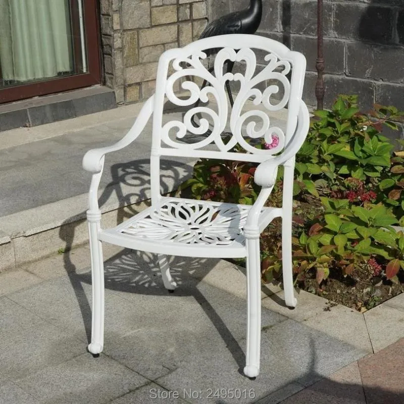 5 компонентная алюминиевая мебель для патио Обеденный набор четыре стула с