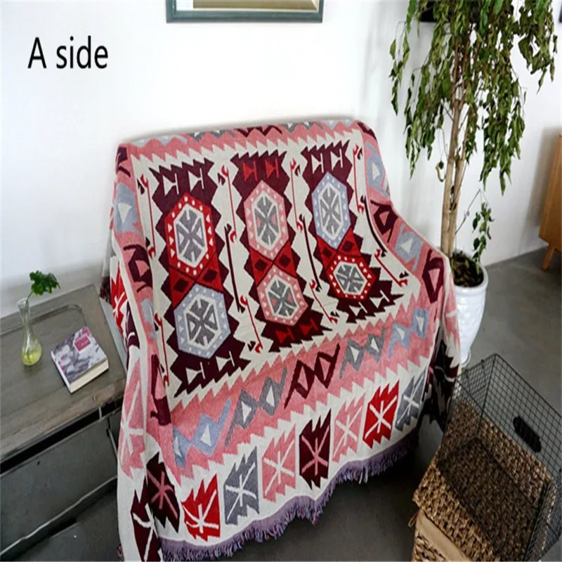 Плед для дивана с геометрическим рисунком скандинавский ковер искусственное