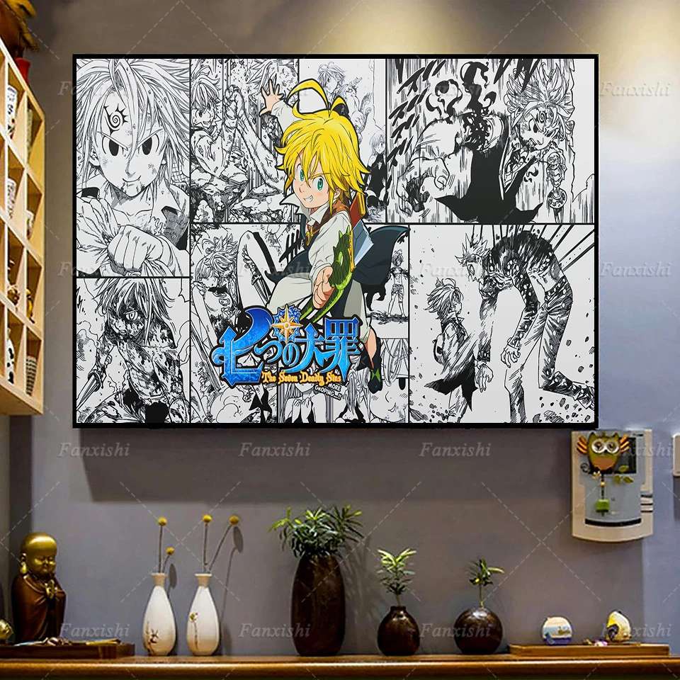 

Japanese Anime Seven Deadly Sins Comic Poster And Prints On Canvas Wall Art Picture For Nordic Living Room Cuadros Home Decor