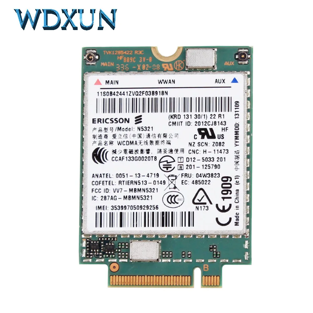Ericsson N5321 N5321gw мобильный широкополосный Hspa + Ngff Fru:04w3842 04w3823 Carbon X230s X240s T431s T440 S540 W540