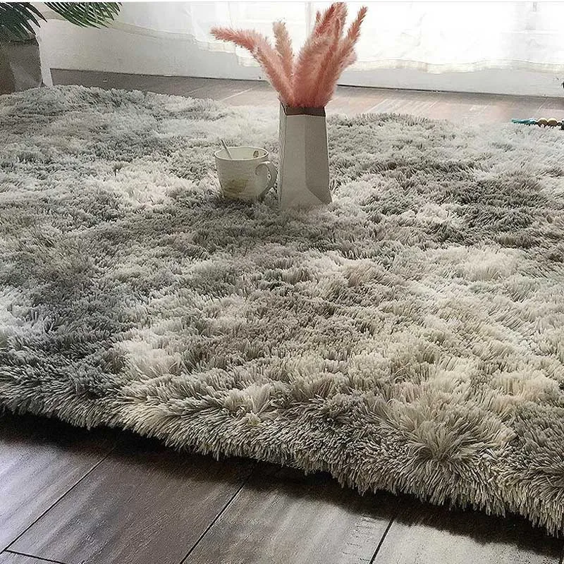 Современные гостиной зала Пушистый Ковер салон фойе лохматый коврик для детской
