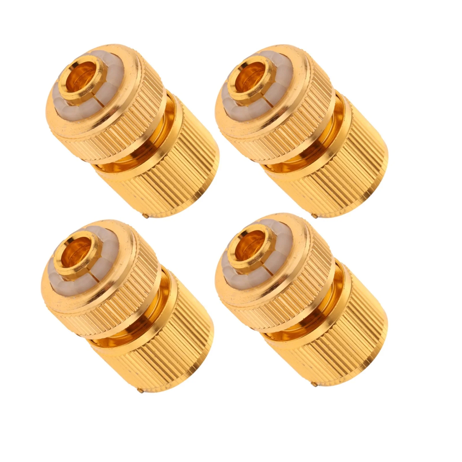 

4PCS, Garden Brass Quick Release Connector, 1/2'' Female Garden Water Pipe Adaptor Fitting,