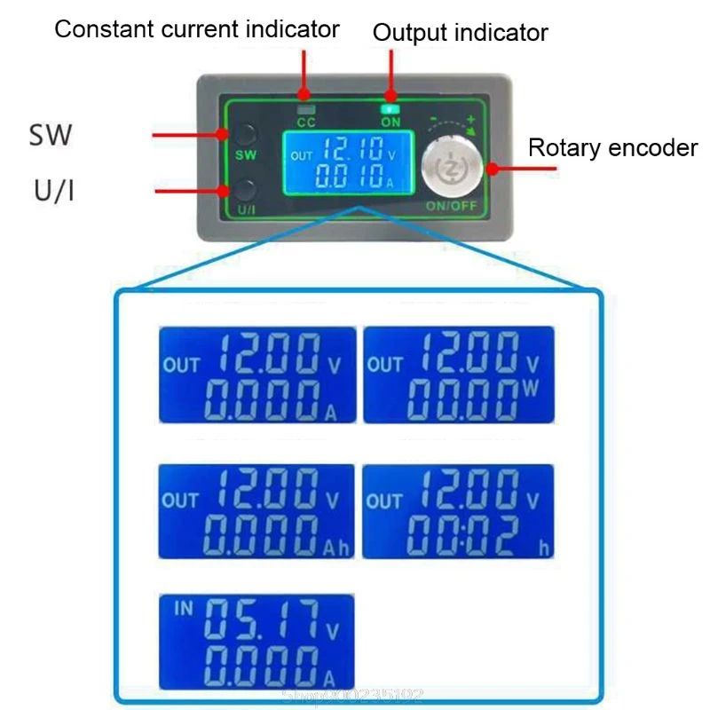 

50V 20A 1000W CNC Step-down Power Supply Module Constant Voltage LCD Digital Display Adjustable DIY Power Module Au 20 Dropship
