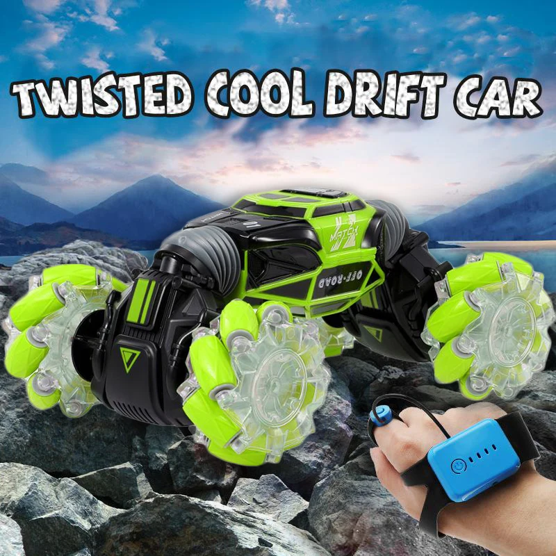 4WD RC Stunt Car Watch Control Gesture Induction Deformable Electric RC Drift Car Transformer Car Toys For Kids With LED CT0042