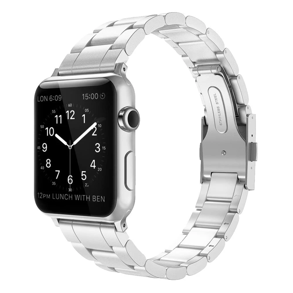 

Replacement Band For Apple Watch 44mm 42mm Series 5 4 Strap For Iwatch Bands 3 2 Stainless Steel Slim Bracelet 38mm 40mm Correa