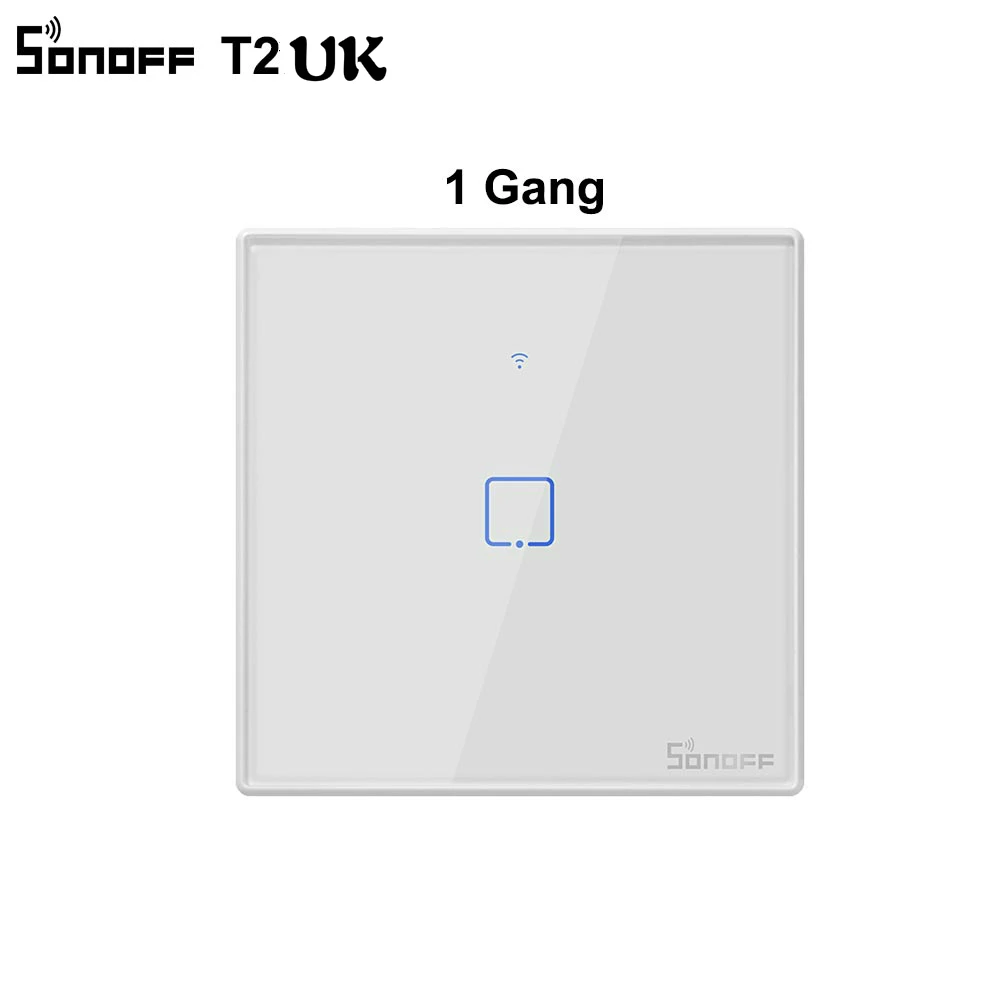 Sonoff T2 UK 1 Gang SONOFF T1 T2 T3 TX пульт дистанционного управления RF/Voice/APP/Touch control EU/US/UK Wifi умная потолочная лампа с ИК датчиком-выключателем сенсорный экран с Google Home Alexa - Цвет: Sonoff T2 UK 1 Gang