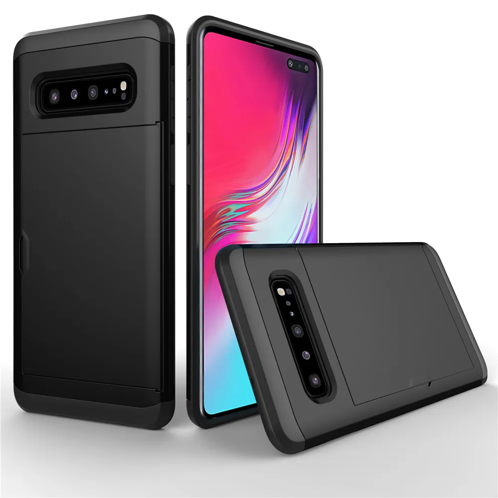VRSDES деловой чехол для телефона для samsung Galaxy S10 S10E S10 Plus S9 S8 S7 скользящий защитный чехол с отделениями для карт чехол для samsung Note 9 8