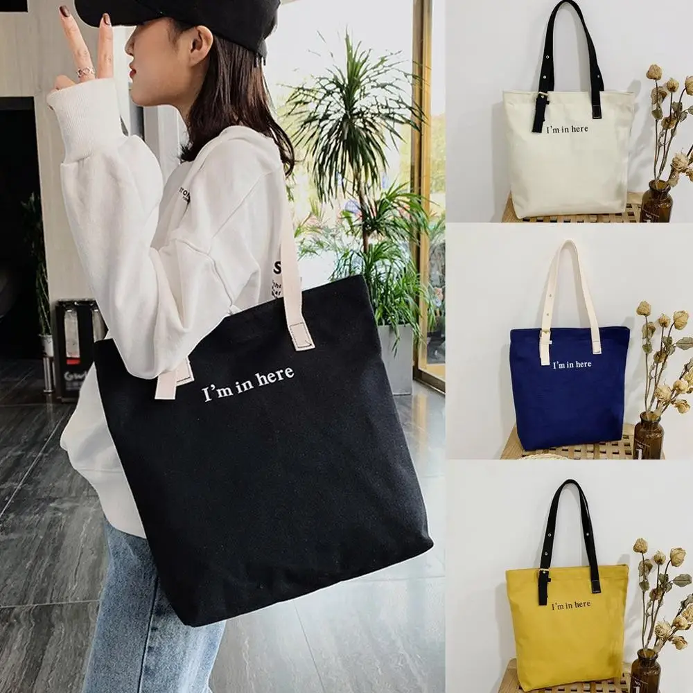 Сумка на плечо Женская холщовая саквояж большой вместимости в стиле ретро модный