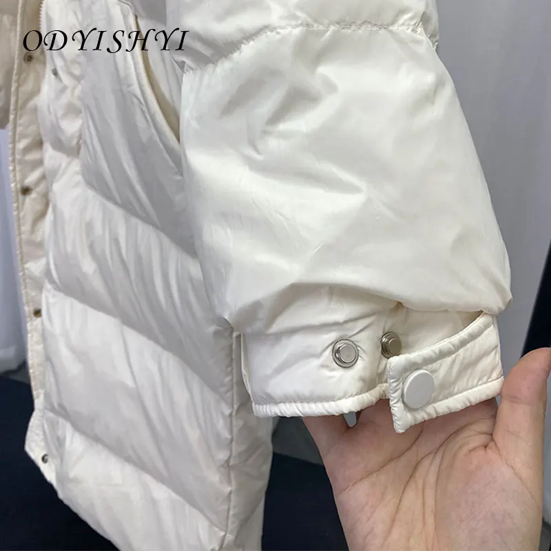 

2021 New Winter Duck Down Coat Women's Parkas Long Overcoat Thicken Waist Slim Korean Ladies Feather Jacket Hooded Zipper QQ51