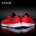 Мужские кожаные кроссовки KJEDGB, удобные повседневные кроссовки черного, красного, серого цветов на осень и зиму, легкая прогулочная обувь для пары