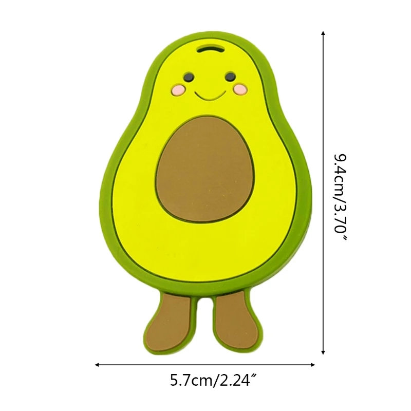 Mini mordedor de silicona con cuentas de aguacate para beb&eacute;, chupete de dentici&oacute;n infantil sin BPA, juguete Molar de lactancia, dibujos animados, 1-5 piezas-3
