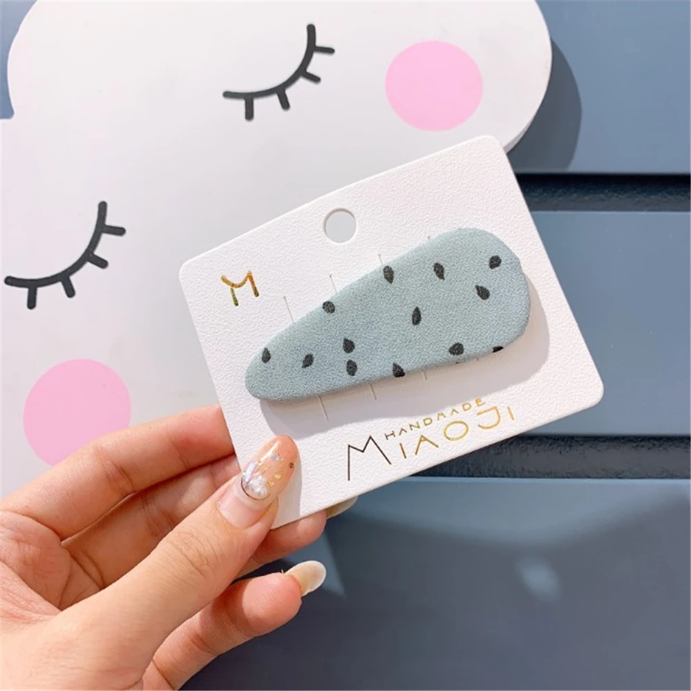 Заколка для волос с волнистыми точками простые тканевые зажимы в форме капли