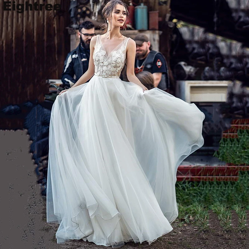 

Богемное свадебное платье с открытой спиной, в стиле бохо