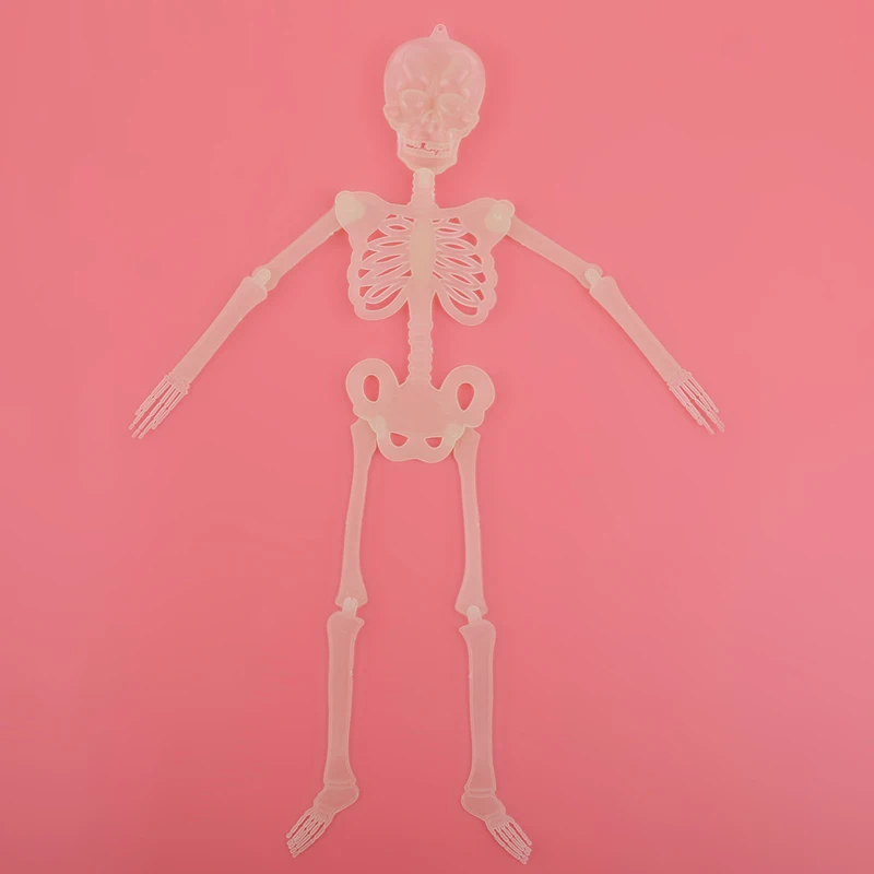 Популярный подвижный череп скелет Хэллоуин реквизит ужас светящийся зло