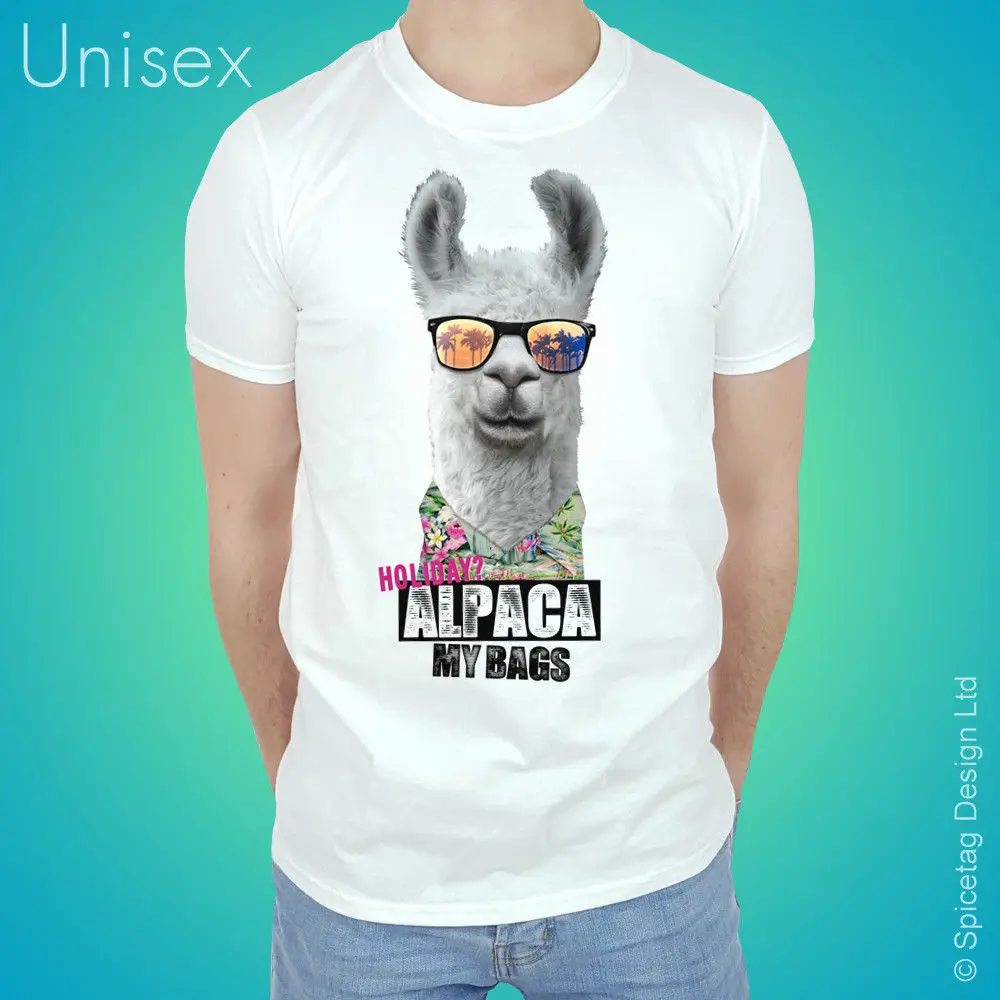 Альпака мои сумки футболка Alpacas летняя Праздничная Adventrure Lama Топ Гавайи