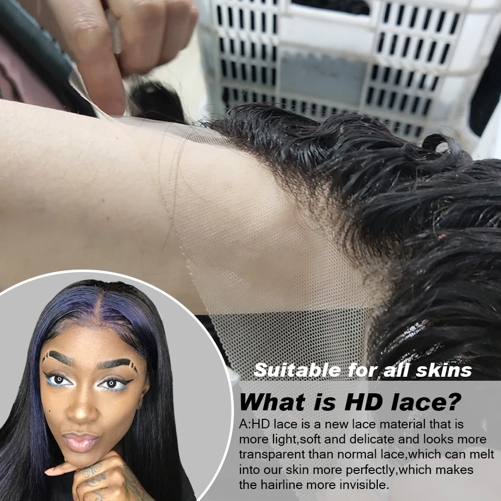 HD парики фронта шнурка al бразильские прямые предварительно выщипанные из