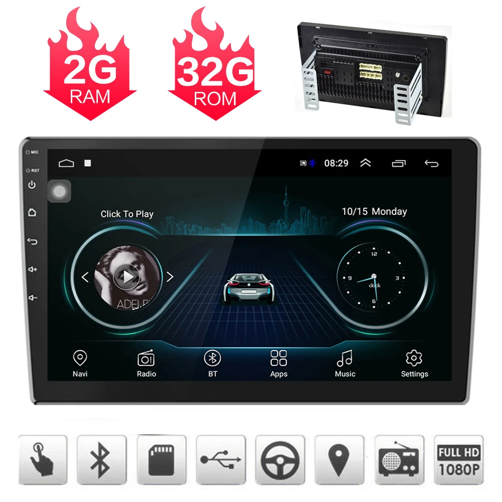 9/10 дюймов Android 10 1 2Din автомобильный мультимедийный Vedio плеер для Toyota Nissan Volkswagen Hyundai