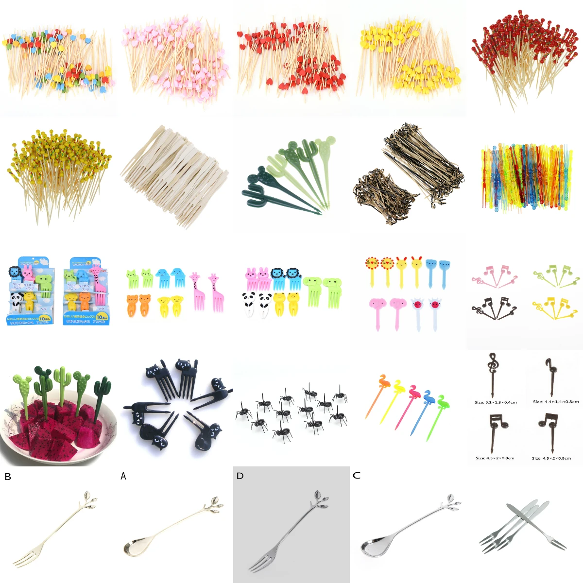 Фруктовые вилки столовые приборы Десертные Вилки для торта еда выбор посуда