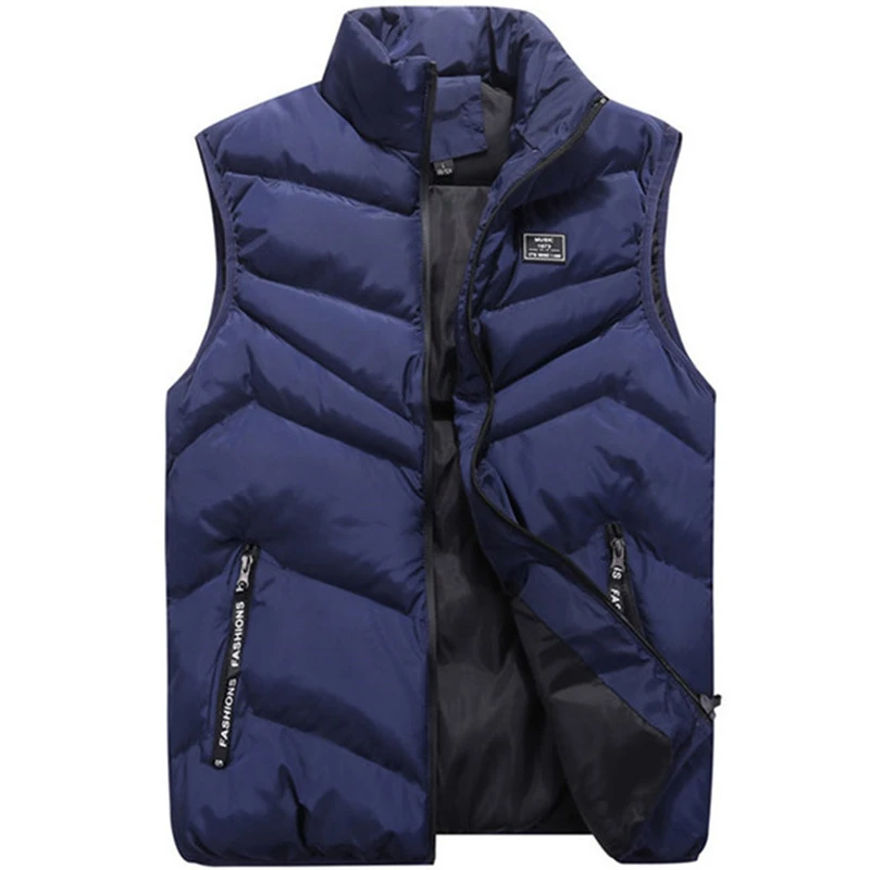 

men clothing Mens Vest Jackets Sleeveless Vest Winter Mens Warm Vest Homme Casual Thicken Waistcoat chalecos para hombre gilet