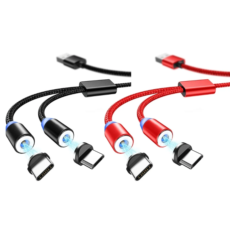 2in1 USB к микро usb Тип C Магнитный зарядный кабель провод для быстрой зарядки