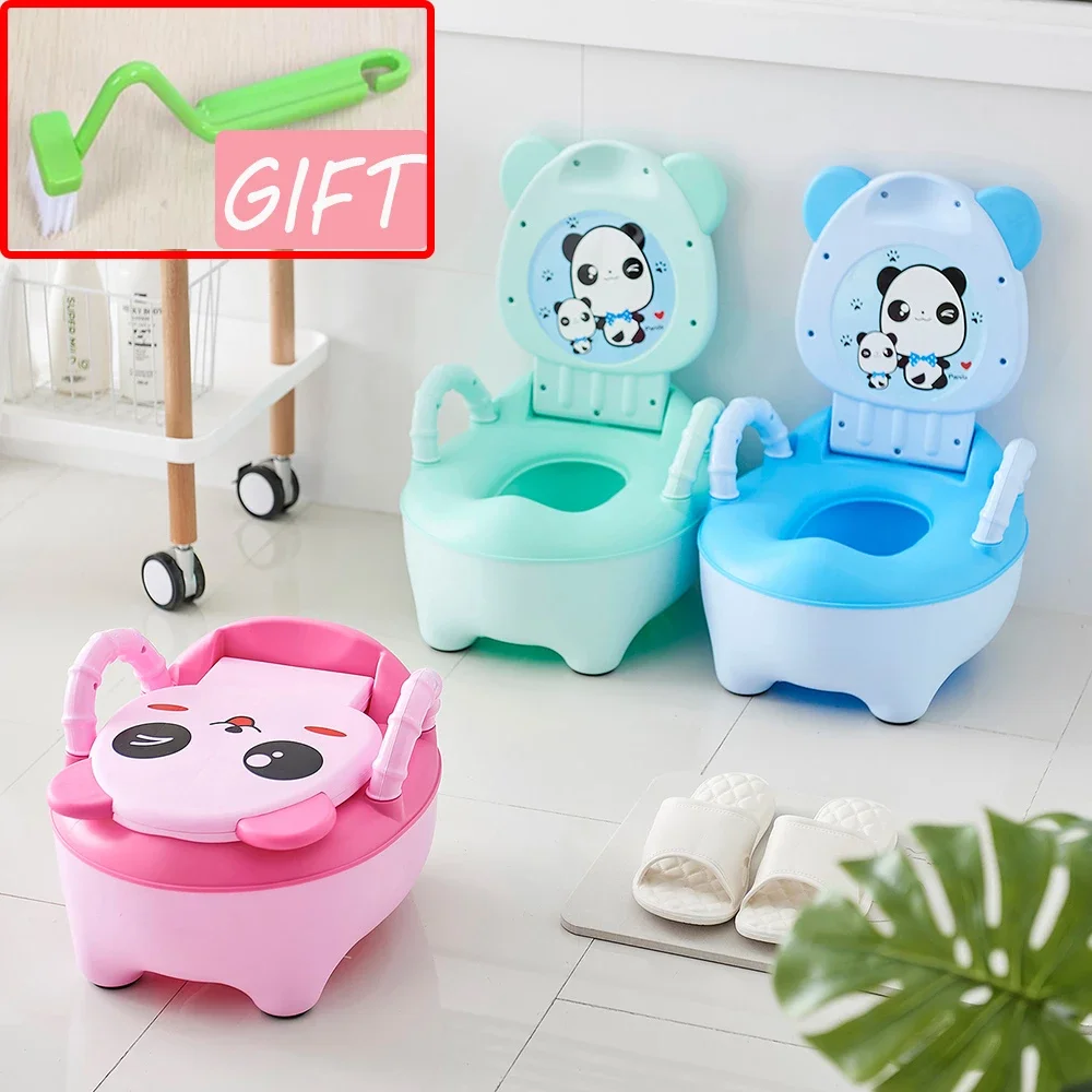 Comfortable Backrest Cartoon Pots Portable Baby Pot For Chil