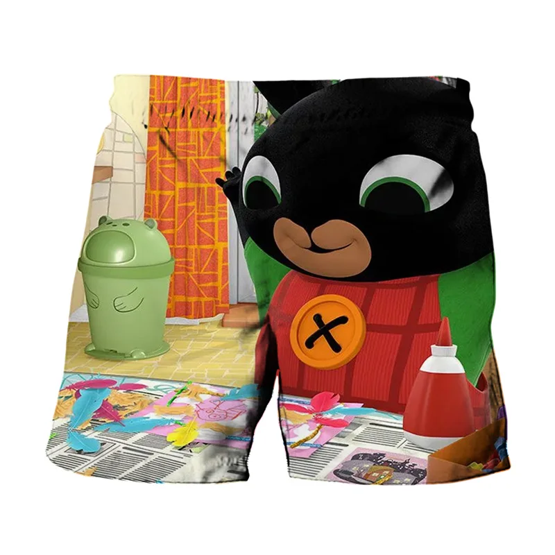 

Children Summer Casual 3D Bing Rabbit Beach Pants Boys Girls Fashion Cartoons Rabbit Swimming Pants Kids Lovely Casual Swimsuit