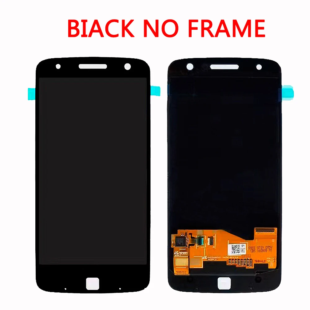 Black no frame 5," AMOLED для Motorola Moto Z Droid lcd сенсорный экран дигитайзер Рамка XT1650 XT1650-03 ЖК для MOTO Z Droid дисплей - Цвет: Black no frame
