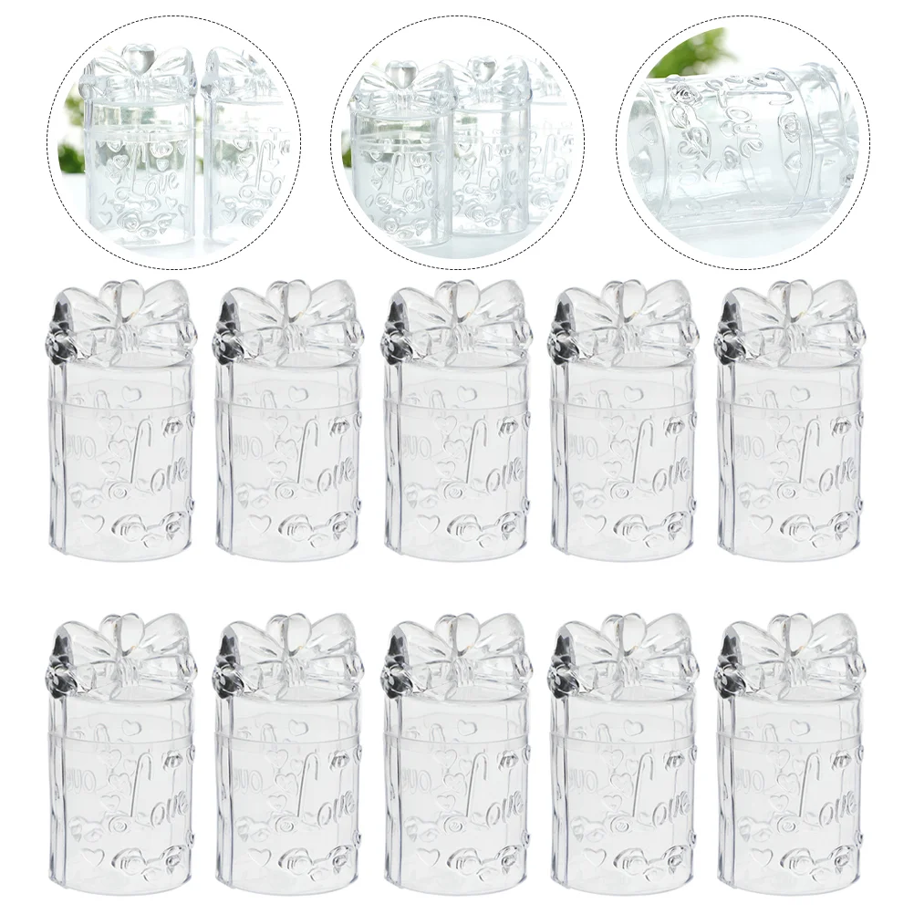 

24Pcs Exquisite Packing Gift Boxes Wedding Candy Cases Portable Boxes (Transparent)