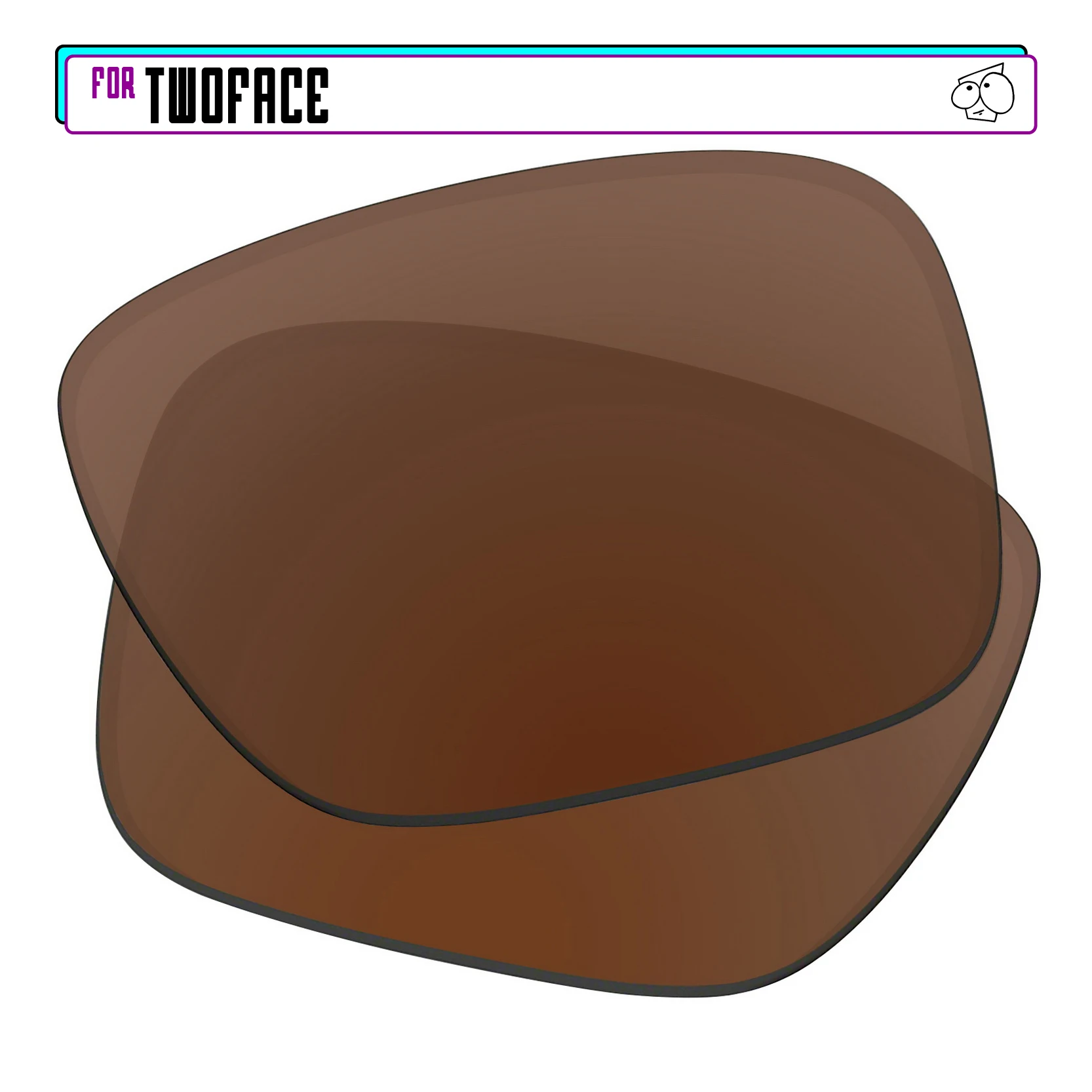 

Поляризованные Сменные линзы EZReplace для солнцезащитных очков Oakley TwoFace, коричневые