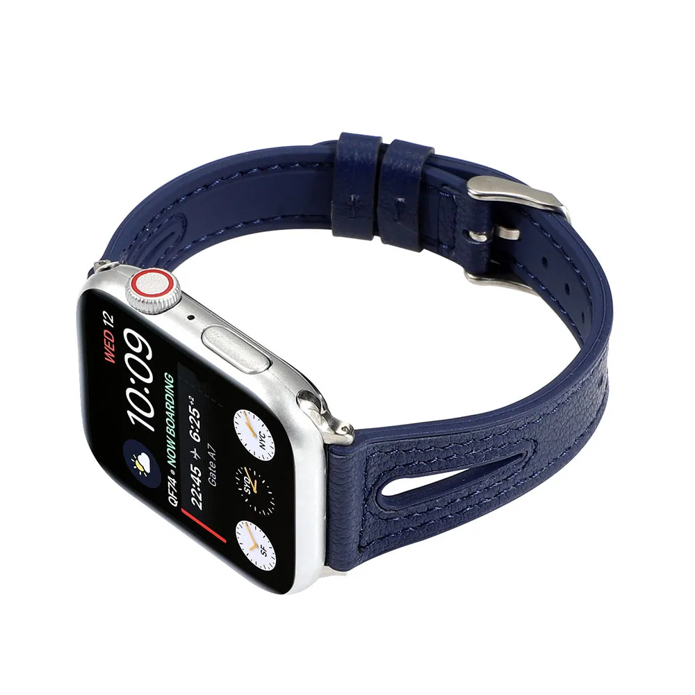 

Leather Silicone Strap for Apple Watch Band 38mm 42mm 44mm 40mm iWatch 2 3 4 5 6 SE Sports Watchband Women High Quality Bracelet