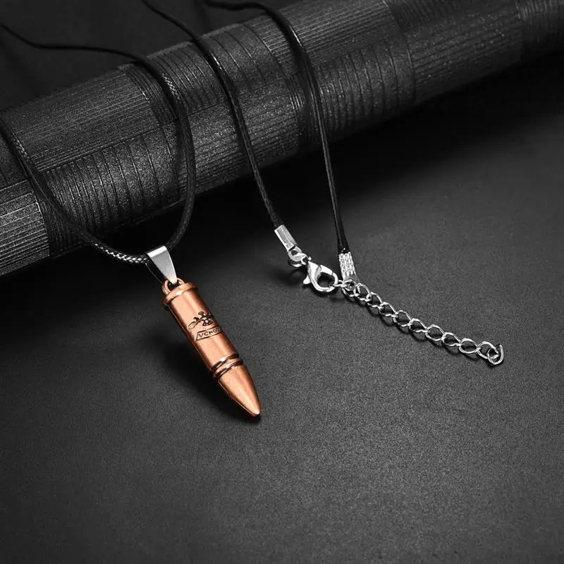 2019 Новая модная пуля готичное колье с подвеской для мужчин чокер Кожа Веревка