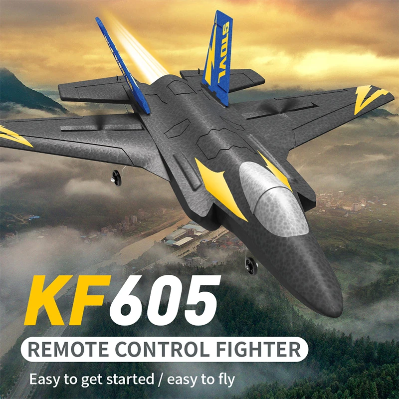 

KFPLANE KF605 истребитель 2,4G 4CH 6-осевой гироскоп с автоматическим балансом 360 опрокидывания EPP RC планер самолет RTF Электрический для дистанционно ...