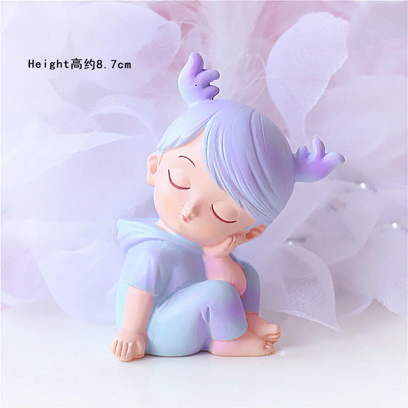 Светильник фиолетовая смола олень Фея девочка мальчик торт Топпер С Днем