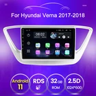 Автомобильный dvd-плеер для Hyundai Solaris 2 Verna 2017 2018 2019 2020, с поддержкой 1080P, SWC, Carplay, DVR, ОЗУ 2 Гб, ПЗУ 32 Гб