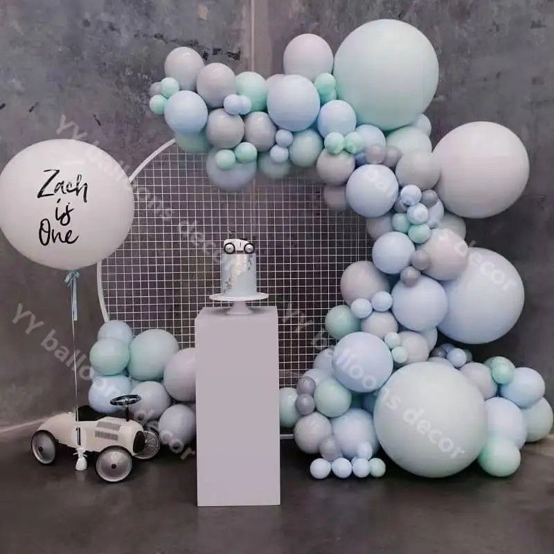 Голубой Тиффани синий серый пастельных воздушные шары гирлянды арочный Комплект